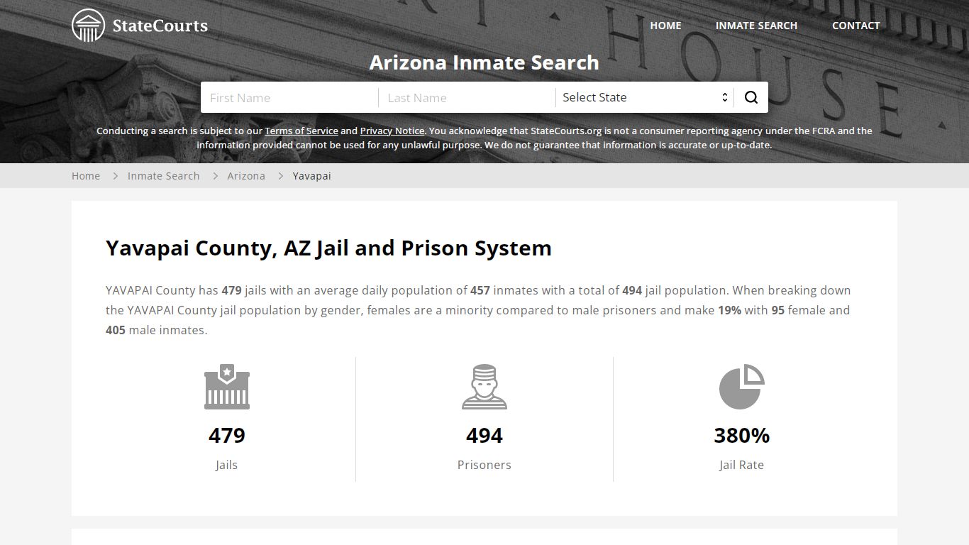 Yavapai County, AZ Inmate Search - StateCourts