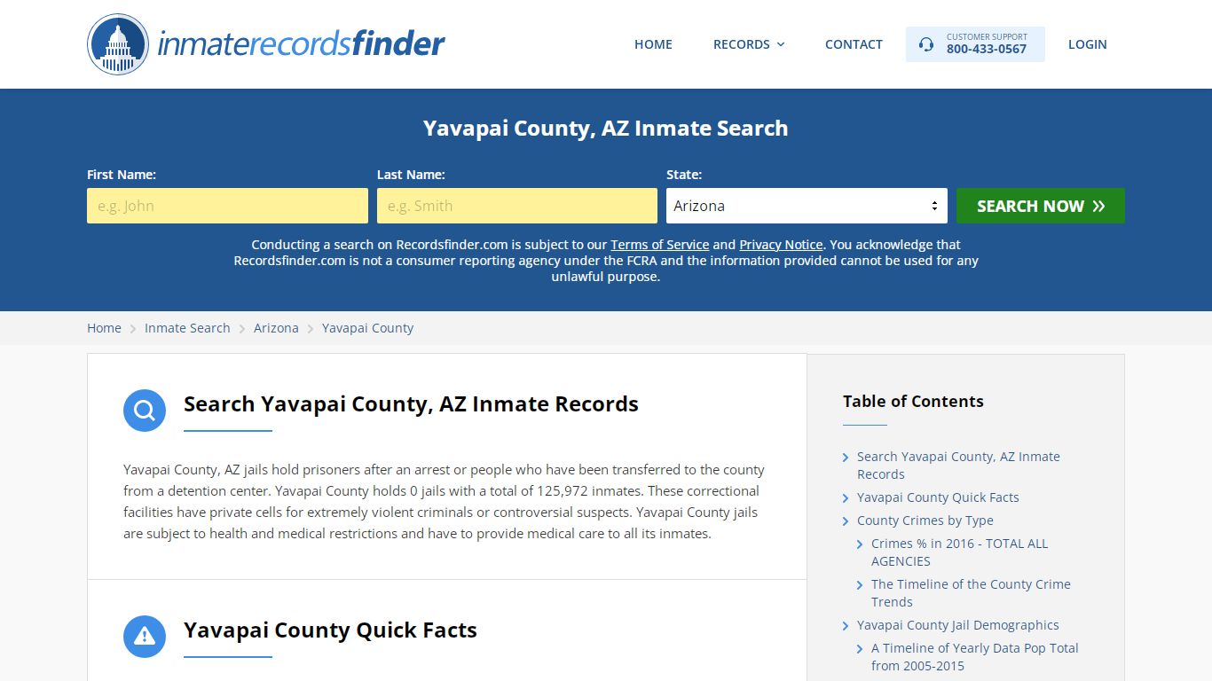 Yavapai County, AZ Inmate Lookup & Jail Records Online