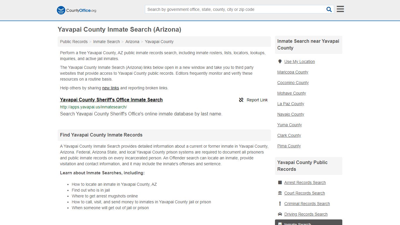 Inmate Search - Yavapai County, AZ (Inmate Rosters & Locators)
